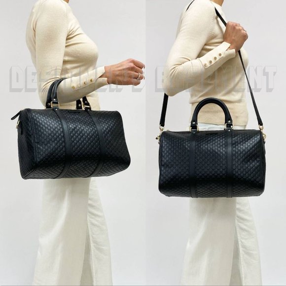 Gucci Black Textured Shoulder Bag - Picture 7 of 13